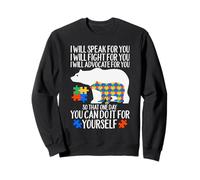 Autismo Mama Bear I Will Speak Fight Advocate For You Sudadera