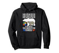 Autismo Mama Bear I Will Speak Fight Advocate For You Sudadera con Capucha