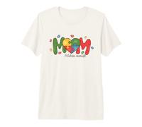 Autismo Mom Life Colorido Corazón Concientización Diseño Camiseta Premium