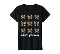 Autismo Princesa Puzzle Ribbon Bow I Am An Autism Princess Camiseta