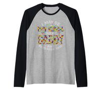 Autismo Puedo Ser No Verbal Pero Mi Papá No Recuerda Eso Camiseta Manga Raglan
