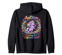 Autismo Unicornio Bailando a una Conciencia de Ritmo Diferente Sudadera con Capucha