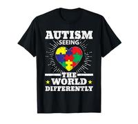 Autismo Viendo el Mundo de Manera Diferente Conciencia sobre el Autismo Camiseta