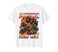 Autista Gay Grim Reaper Biker Oscuro Fantasía Bootleg Camiseta