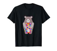 Autista mamá Oso Lindo Autismo Conciencia Rompecabezas Camiseta
