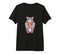 Autista mamá Oso Lindo Autismo Conciencia Rompecabezas Camiseta Premium