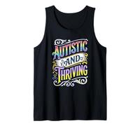 Autistas y prósperos Neurodivers del Mes del Orgullo de concienciación sobre el Autismo Camiseta sin Mangas