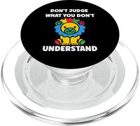Autistic Don't Judge What You Don't Understand Autism PopSockets PopGrip para MagSafe