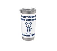 Autistic don't judge what you don't understand autism Vaso térmico de acero inoxidable de doble pared