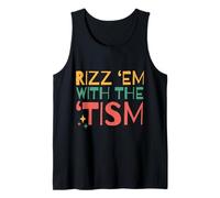 Autistic Funny Rizz Em with The Tism Retro Autism Camiseta sin Mangas