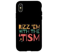 Autistic Funny Rizz Em with The Tism Retro Autism Carcasa para iPhone X/XS