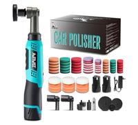 AUTIWOZ Mini Pulidora Bateria,Rotativa y Orbital Doble Uso, Profesional Kit Pulidora, Mini máquina de pulido con pantalla LED para el mantenimiento del coche
