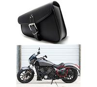 AUTLY 1 Pieza Lateral de la Motocicleta Alforja de Cuero de la PU Impermeable Bolsa de Herramientas de Equipaje Lateral Izquierda Negro