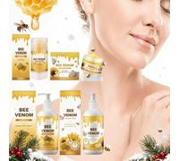 Autmor Bee Venom Set for Skin Care - Crema reafirmante para los ojos, barra de cuello antiarrugas, crema hidratante facial y crema para el cuidado de las articulaciones, hidratación hidratante con