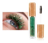 Autmor Lash Diamond Glitter rímel - Máscara de pestañas brillante con diamantes de colores perlados para pestañas impresionantes, duraderas y resistentes al agua, maquillaje de ojos encantador (verde)