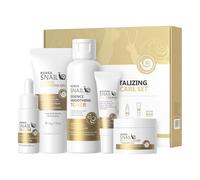 Autmor Snail Mucin Skin Care Set - Set de cuidado facial de 5 piezas con crema de caracol y suero - Set de regalo hidratante que incluye limpiador, tóner, esencia y crema de ojos, set de cuidado de la