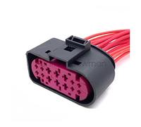 Auto 14 pines 1,5/3,5 MM faros de xenón enchufe impermeable lámpara-zócalo conector electrónico arnés de cables 1J0973737(14P Female,1 Set)