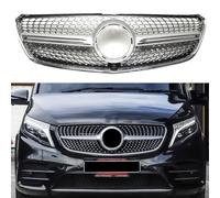 Auto 3D Parrilla Delantera, Para Mercedes Benz Clase V W447 V260 V250d V220d V200d 2015-2018, Parrilla Radiador, Riñón Delantero Parachoque Reemplazo Parrilla, Accesorios de Modificación Exterior