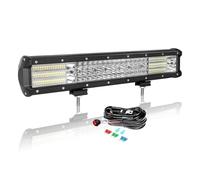 Auto 45 cm 450 W Barra LED 4 x 4 con cableado, Quad Fila Spot e Inundación Rampa LED 12 V 24 V impermeable Bar LED luces faro de trabajo LED proyector para SUV coche, camión tractor Quad vehículo