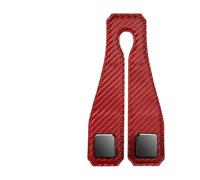 Auto Accesorios Interior Gancho Universal Para Reposacabezas De Coche, Colgante Gamuza Para Asiento Trasero, Doble Gancho Aleación Carga Grande 20KG(Carbon Fiber Red)
