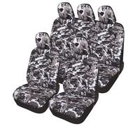 Auto Accesorios Lupex - A21 Coberturas universales para asientos de auto, color Camuflaje Gris, juego de fundas protectoras para asientos delanteros y traseros, no para SUV