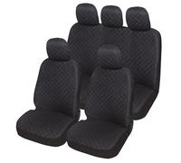 Auto Accesorios Lupex - A21 Fundas de asiento universales para coche, color Negro, juego de fundas protectoras para asientos delanteros y traseros, no para SUV