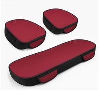 Auto Accesorios Lupex Funda de Asiento 3 piezas Universal para Auto | Protección de Asiento 2 Delanteros y 1 Trasero | Protector de Confort Automotriz para Asientos Interiores (Silk Ice Rojo)