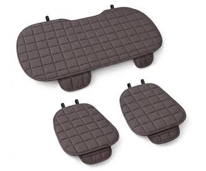 Auto Accesorios Lupex Funda de asiento 3 piezas Universal para coche | Protección de asiento 2 delanteros y 1 trasero | Protector de confort automotriz para asientos interiores (Café)