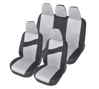 Auto Accesorios Lupex - Fundas de Asiento Universales para Auto LS08 | Color Gris | Juego de Asientos Delanteros y Traseros | Poliéster | No para SUV