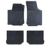 Auto Accesorios Lupex - Juego de 4 alfombrillas de goma para auto compatibles con Golf 4, adecuado para todas las estaciones, negro, moldeadas para la parte delantera y trasera