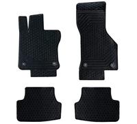 Auto Accesorios Lupex - Juego de 4 alfombrillas de goma para auto compatibles con Golf 7, adecuado para todas las estaciones, negro, moldeadas delanteras y traseras