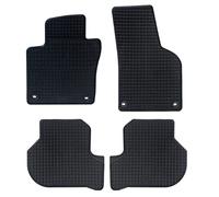 Auto Accesorios Lupex - Juego de 4 alfombrillas de goma para autos compatibles con Golf 5, adecuado para todas las estaciones, negro, moldeadas delanteras y traseras