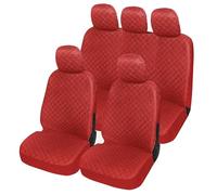 Auto Accessori Lupex A21 - Fundas universales para Asientos de Coche, Delanteras y traseras (Juego Completo, Rojo)