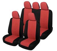 Auto Accessori Lupex A23 - Fundas universales para Asientos de Coche, Delanteras y traseras (Juego Completo, Bicolor, Rojo)