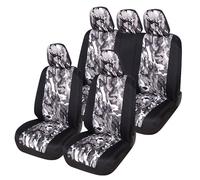 Auto Accessori Lupex A23 - Fundas universales para Asientos de Coche, Delanteras y traseras (Juego Completo, Bicolor, Camuflaje Gris)