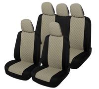 Auto Accessori Lupex A23 - Fundas universales para Asientos de Coche, Delanteras y traseras (Juego Completo, Bicolor, Beige)