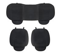 Auto Accessori Lupex Funda de Asiento de 3 Piezas Universal de PVC Negro | Protección de Asiento 2 Delantero y 1 Trasero | Protector Confort para el Interior del automóvil