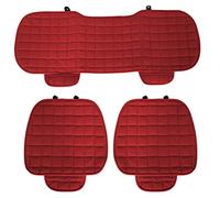 Auto Accessori Lupex Funda de Asiento de 3 Piezas Universal para Coche, protección de Asiento, 2 Delanteras y 1 Trasera, Protector de Confort para el Coche, cojín Interior (Rojo)