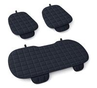 Auto Accessori Lupex Funda de asiento de 3 piezas universal para coche, protección de asiento, 2 delanteras y 1 trasera, protector confort para el coche, cojín interior (negro)