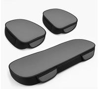 Auto Accessori Lupex Funda de asiento de 3 piezas universal para coche | Protección de asiento 2 delantero y 1 trasero | Protector Comfort Automotive Cojín Interior (Silk Ice Gris)