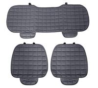Auto Accessori Lupex Funda de Asiento de 3 Piezas Universal para Coche, protección de Asiento, 2 Delanteras y 1 Trasera, Protector Confort para el Coche, cojín Interior (Gris)