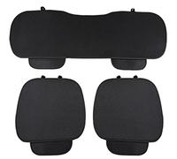 Auto Accessori Lupex Funda de Asiento de 3 Piezas Universal para Coche | Protector de Asiento 2 Delantero y 1 Trasero | Protector Comfort para el Interior del automóvil (Silk Ice Negro)