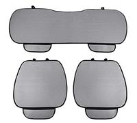 Auto Accessori Lupex Funda de Asiento de 3 Piezas Universal para Coche | Protector de Asiento 2 Delantero y 1 Trasero | Protector Comfort para el Interior del automóvil (Silk Ice Gris)