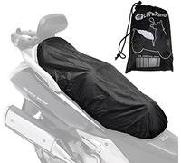 Auto Accessori Lupex Funda para sillín universal con bolsa, talla M (72 x 45 cm) | Funda para asiento de moto adaptable para Scooter Moto | Material poliéster impermeable, negro