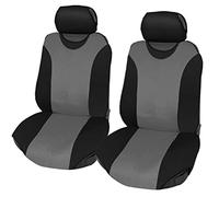 Auto Accessori Lupex Fundas Asientos Coche Universal, Tejido Poliester, Juego Fundas Asientos adaptables, No SUV (Par Delantero, R1 - Gris)