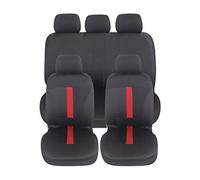 Auto Accessori Lupex Fundas Asientos Coche Universal, Tejido Poliester, Juego Fundas Asientos adaptables, No SUV (Delantero y Trasero, C - Rojo)