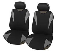 Auto Accessori Lupex Fundas Asientos Coche Universal, Tejido Poliester, Juego Fundas Asientos adaptables, No SUV (Par Delantero, R2 - Gris)