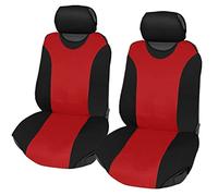Auto Accessori Lupex Fundas Asientos Coche Universal, Tejido Poliester, Juego Fundas Asientos adaptables, No SUV (Par Delantero, R1 - Rojo)