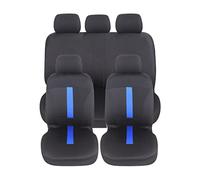Auto Accessori Lupex Fundas Asientos Coche Universal, Tejido Poliester, Juego Fundas Asientos adaptables, No SUV (Delantero y Trasero, C - Azul Claro)
