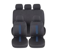 Auto Accessori Lupex Fundas Asientos Coche Universal, Tejido Poliester, Juego Fundas Asientos adaptables, No SUV (Delantero y Trasero, C - Azul Oscuro)